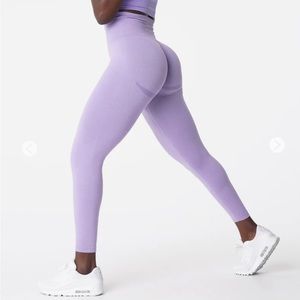 Lilac Curve Seamless Leggings Navigation NVGTN
